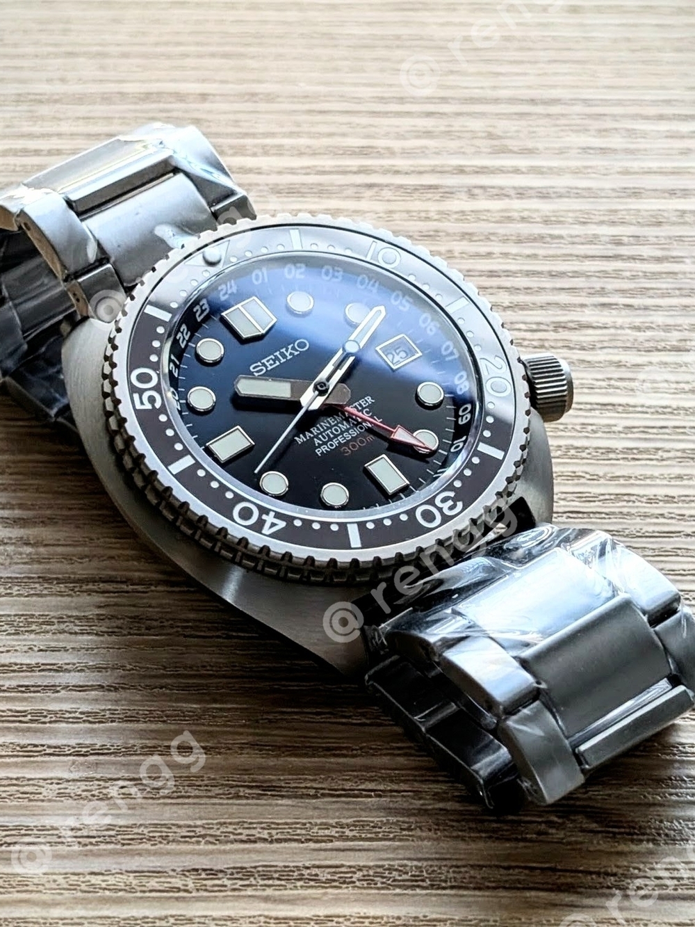 Full Titanium Seiko GMT Turtle Automatic 300m Blue Diver Mod Watch Sapphire AR - Picture 5 of 11